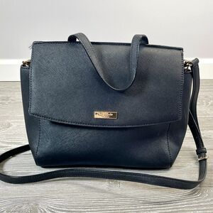 Kate Spade Laurel Way Alisanne Purse Black Leather Convertable Crossbody Purse